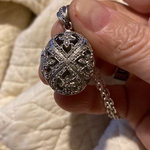 Real Infinity diamonds locket in 925 sterling